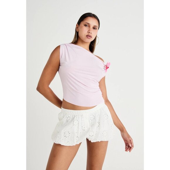 Jaded London Dare To Drape Top in Pink Flower 12 New Womens Blouse - Picture 13 of 15